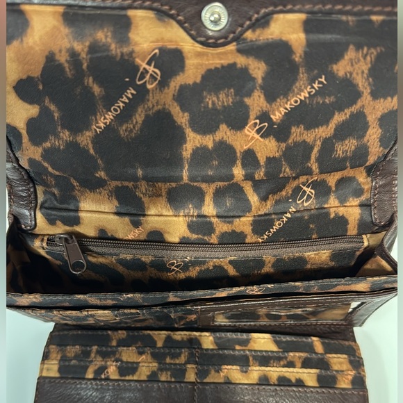 B. MAKOWSKY PLUM NASSAU CLUTCH WALLET - Picture 7 of 11